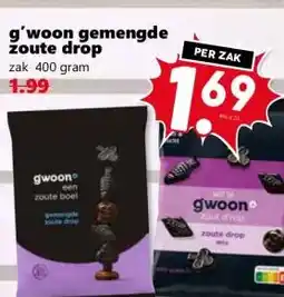 Coop g'woon gemengde zoute drop aanbieding