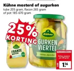 Coop Kühne mosterd of augurken aanbieding