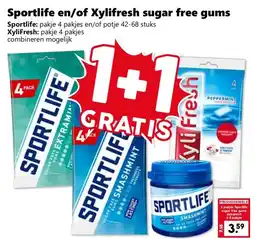 Coop Sportlife en/of Xylifresh sugar free gums aanbieding