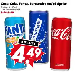 Coop Coca-Cola, Fanta, Fernandes en/of Sprite aanbieding