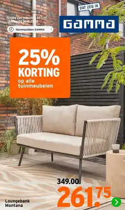 GAMMA Loungebank Montana aanbieding