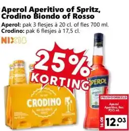 Coop Aperol Aperitivo of Spritz, Crodino Biondo of Rosso aanbieding