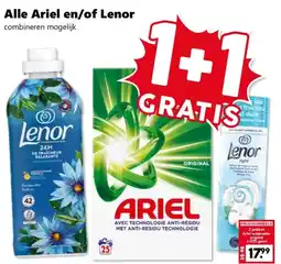 Coop Alle Ariel en/of Lenor aanbieding