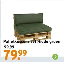 GAMMA Palletkussens set Hidde groen aanbieding
