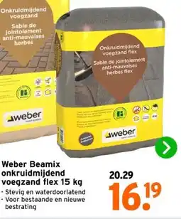 GAMMA Weber Beamix onkruidmijdend voegzand flex 15 kg aanbieding