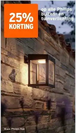 GAMMA op alle Philips buiten- en tuinverlichting aanbieding