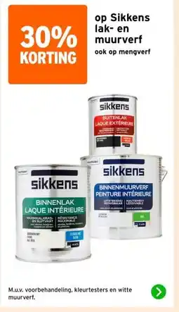 GAMMA op Sikkens lak- en muurverf aanbieding