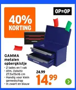 GAMMA GAMMA metalen opbergkistje aanbieding