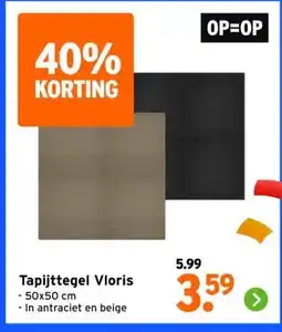 GAMMA Tapijttegel Vloris aanbieding