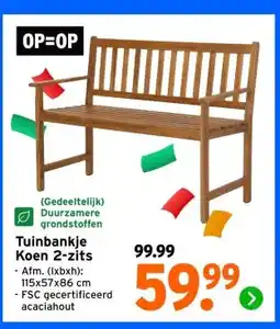 GAMMA Tuinbankje Koen 2-zits aanbieding