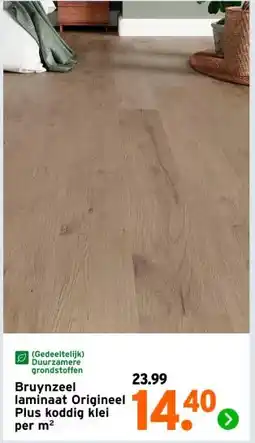GAMMA Bruynzeel laminaat Origineel Plus koddig klei aanbieding