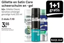 Etos Gillette en Satin Care scheerschuim en gel aanbieding