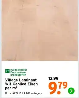 GAMMA Village Laminaat Wit Geolied Eiken aanbieding