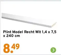 GAMMA Plint Model Recht Wit 1,4 x 7,5 x 240 cm aanbieding