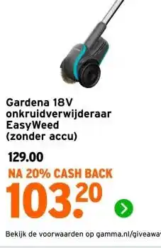 GAMMA Gardena 18V onkruidverwijderaar EasyWeed (zonder accu) aanbieding