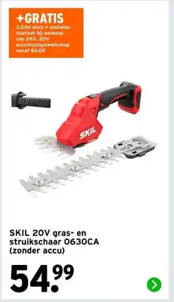 GAMMA SKIL 20V gras- en struikschaar 0630CA (zonder accu) aanbieding