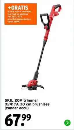 GAMMA SKIL 20V trimmer 0241CA 30 cm brushless (zonder accu) aanbieding