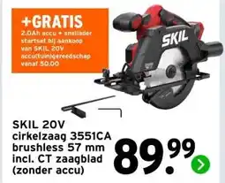 GAMMA SKIL 20V cirkelzaag 3551CA brushless 57 mm incl. CT zaagblad (zonder accu) aanbieding