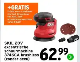 GAMMA SKIL 20V excentrische schuurmachine 3746CA brushless (zonder accu) aanbieding