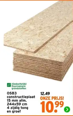 GAMMA OSB3 constructieplaat 15 mm aanbieding