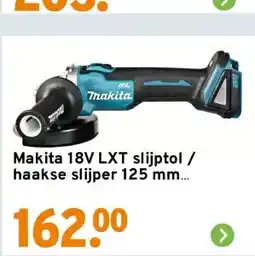 GAMMA Makita 18V LXT slijptol / haakse slijper 125 mm DGA504Z (zonder accu) aanbieding