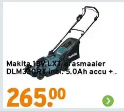 GAMMA Makita 18V LXT grasmaaier DLM330RT incl. 5.0Ah accu + snellader aanbieding