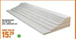 GAMMA Meubelpaneel wit 18 mm aanbieding
