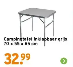 GAMMA Campingtafel inklapbaar grijs 70 x 55 x 65 cm aanbieding