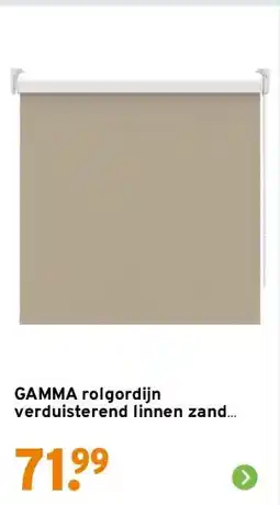 GAMMA GAMMA rolgordijn verduisterend linnen zand (kleurnr. 3651) 60x190 cm (bxh) aanbieding