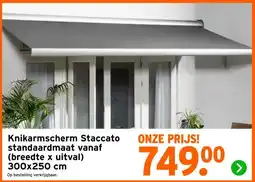 GAMMA Knikarmscherm Staccato standaardmaat vanaf (breedte x uitval) 300x250 cm aanbieding