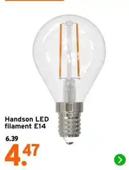 GAMMA Handson LED filament E14 aanbieding