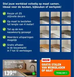 GAMMA Werkblad Warm Eiken 38 mm aanbieding