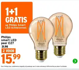 GAMMA Philips smart LED peer E27 aanbieding