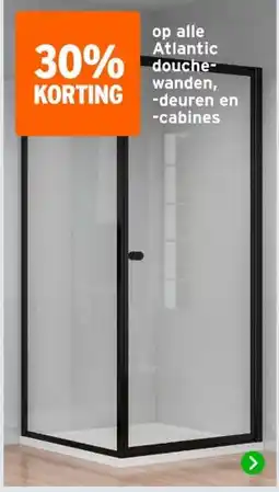 GAMMA op alle Atlantic douche wanden, -deuren en -cabines aanbieding