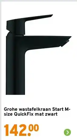 GAMMA Grohe wastafelkraan Start M-size QuickFix mat zwart aanbieding