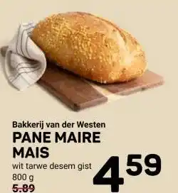 Ekoplaza Bakkerij van der Westen PANE MAIRE MAIS aanbieding