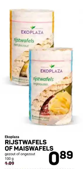Ekoplaza RIJSTWAFELS OF MAISWAFELS
