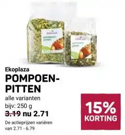 Ekoplaza Ekoplaza POMPOEN- PITTEN aanbieding