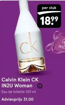 Etos Calvin Klein CK IN2U Woman ① aanbieding