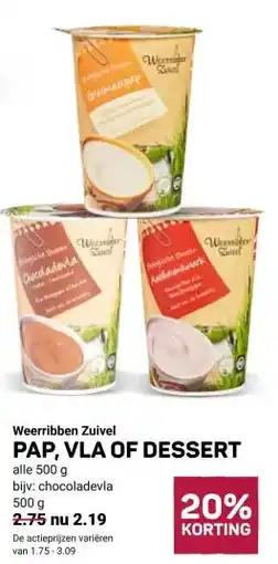 Ekoplaza PAP. VLA OF DESSERT aanbieding