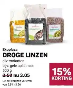 Ekoplaza Ekoplaza DROGE LINZEN aanbieding