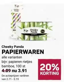 Ekoplaza Cheeky Panda PAPIERWAREN aanbieding