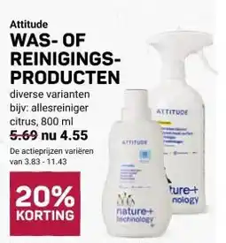 Ekoplaza Attitude WAS-OF REINIGINGS- PRODUCTEN aanbieding