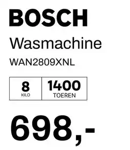 De Witgoed Specialist BOSCH Wasmachine aanbieding