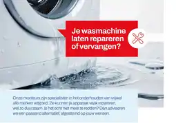 De Witgoed Specialist Je wasmachine laten repareren of vervangen? aanbieding