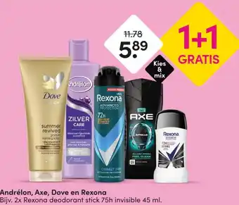 Andrélon, Axe, Dove en Rexona