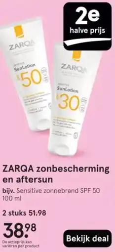 Etos Zarqa zonbescherming en aftersun aanbieding