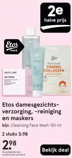 Etos Etos damesgezichtsverzorging, reiniging en maskers aanbieding