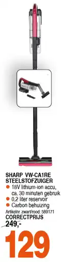 Correct SHARP VW-CA1RE STEELSTOFZUIGER aanbieding