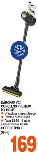Correct KÄRCHER VC4 CORDLESS PREMIUM MY HOME aanbieding